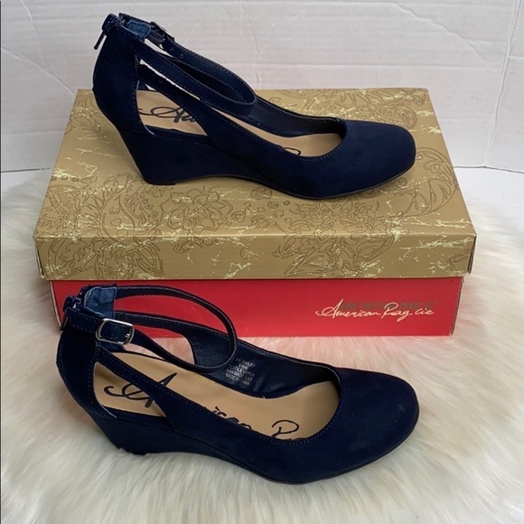 American Rag Shoes - American Rag Navy Blue wedges shoes size 5.5 M